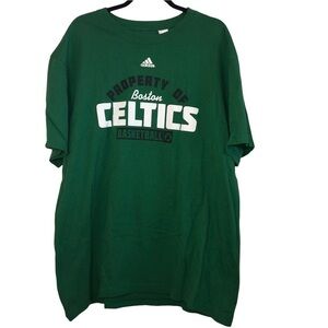 Adidas BOSTON CELTICS Mens Property Of Adidas Basketball T-Shirt Sz 2XL